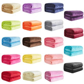 Coral Fleece Flannel Blanket - Soft Warm Thin Bedspread - Himpall